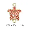 Joyería de Aleación Accesorios diy Patrón de Tortuga Pequeña Colgante de Collar Pulsera con Goteo de Aceite Colgante Doble Pequeño Venta al por Mayor Transfronteriza