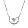 Colar Estrela da Lua Transfronteiriço Feminino Zircônia Simples Moda Corrente Curta Clavícula Diamante Joias Femininas Atacado