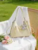 Bolsa Tote Estilo Coreano Retrô Artístico de Bolinhas Estilo College para Mulheres 2026 Nova Moda Versátil de Grande Capacidade Bolsa de Ombro