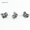 Panjia DIY abalorios de agujero grande fabricante mayorista pulsera de cuentas negras mariposa accesorios de acero inoxidable