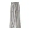 Novas Calças Cargo Pleated de Bolso Retrô Americano de Outono para Homens e Mulheres, Calças Casuais Tendência de Perna Reta Lavadas