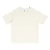 Camiseta de Algodón Puro Pesado Estilo Americano 250g Hilo Doble Tono Tierra Holgada de Hombro Caído Manga Corta para Hombre, Camiseta Básica Trendy de Marca Cuello Redondo para Mujer