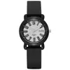 Pulseira de Silicone Colorida à Prova d'Água Relógio Feminino Relógio de Estudante Bloqueio de Cores Dopamina Relógio de Quartzo Fabricante Atacado Mostrador Grande
