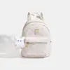 LUXE&KITTY2026 Mochila Pequena Rosa Flor de Cerejeira Bolsa de Ombro Dupla Feminina Toque de Alto Padrão Grande Capacidade Versátil Estudante Casual