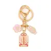 Fabricante Personalizado Estilo Japonés Flor de Cerezo Carpa Personaje Marca Aleación Llavero Creativo Pareja Mochila Colgante Decorativo Colgante