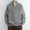Suéter tejido de punto para hombre, cálido, casual, versátil, moderno, nuevo, cuello alto, jersey con un toque de alta gama, para otoño e invierno