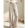 Shaoxing - 2026 Pantalones Casuales para Mujer DeRong 270g Pantalones Sencillos Bolsillo Doble Serie de Pantalones de Rayas Verticales Finas Teñidos en Hilo