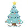 Decorações de Árvore de Natal Azuis Adesivos de Janela Adesivo Estático Layout de Cena Porta de Vidro Janela Atmosfera Festiva Novos Adesivos