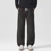 Pantalones casuales de lana de alta gama para hombre, nuevo estilo otoño e invierno 2026, pantalones deportivos holgados de pierna recta con caída, venta al por mayor para hombre