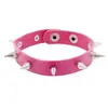 Cuero de PU Ecológico Joyería Rock Punk Europea y Americana Moda Tendencia Exagerado Largo Pulsera de Cuero con Pinchos Pulsera de Muñeca