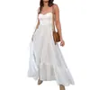 2026 Comercio Exterior Transfronterizo Ropa de Mujer Europea y Americana Verano Nuevo Estilo Elegante Color Sólido Vestido sin Tirantes de Cintura Alta 661