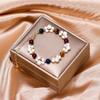 Pulseira Badu Cristal Olho de Tigre Colorido Pérola Contas de Transferência Simples Elegante Presente para Namorada e Mãe