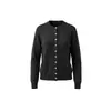 Cárdigan de Punto con Cuello Redondo y Botones HeyHenry para Mujer Manga Larga Corte Ajustado Suéter Versátil Abrigo Capa Interior Color Sólido Estilo Primavera y Otoño