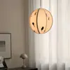 Lámpara de Techo de Tela para Habitación Infantil Lino de Algodón Pantalla Bordada Personalidad Creativa Arte Bola de Dibujos Animados Lámpara para Habitación de Niños y Niñas
