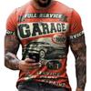 Comércio Exterior Transfronteiriço Camiseta Solta Moda Verão Moda Masculina Casual Simples Camiseta de Manga Curta com Gola Redonda e Impressão 3D
