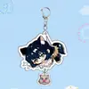 Cazador de demonios: Kimetsu No Yaiba Llavero Lindo de Alta Calidad Tanjiro Tomioka Giyu Llavero de Acrílico Mariposa Regalo