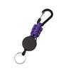 Estilo Nuevo Outdoor Transfronterizo Paracord Trenzado Telescópico Llavero de Fácil Extracción Alta Elasticidad Anti-Pérdida Retráctil Cable de Acero Hebilla de Fácil Extracción