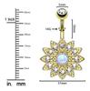 Ebay Amazon AliExpress wish Productos Transfronterizos Joyería para Piercing de Ombligo Gema Australiana Flor de Girasol Pedido de Ombligo
