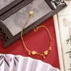 Novo bracelete vietnamita de ouro de areia estilo chinês moda trevo diamante adornos de mão para mulheres joias de luxo leve de alta qualidade atacado