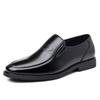 Sapatos de couro plus size vestido de negócios masculino sapatos masculinos transfronteiriços primavera e outono respirável meia-idade sapatos casuais pai uma geração de cabelo