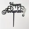 Nueva Tarjeta Creativa de Acrílico para Pastel de Aniversario de Boda, Decoración de Pastel para Fiesta de Tanabata y Día de San Valentín