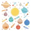 Nuevo Planeta del Sistema Solar Pegatina de Pared de Fondo para Habitación Infantil Dormitorio Pegatina Decorativa de Pared para Guardería Venta al por Mayor de Comercio Exterior