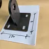 Base de Barra, Cabezal de Bloqueo, Placas de Oreja Largas y Cortas de Hierro, Soporte de Pata de Estructura de Acero, Accesorios de Tirante Diagonal