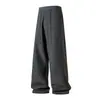 Calça Casual Masculina Americana Tendência Outono e Inverno Solta Reta Acolchoada Grossa para Caminhada ao Ar Livre Calça Jaqueta Softshell