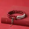 Pulsera de cinnabrio de mineral crudo natural auténtico para mujer tobillo plata espigas de trigo este año vida arena dorada púrpura pulsera de transferencia joyería al por mayor
