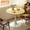 Mesa e cadeiras casuais estilo chinês para reunião mesa redonda pequena mesa redonda doméstica mesa de jantar redonda mesa de refeição varanda loja de chás e leites mesa de centro