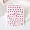 Día de manicura rosa nuevo estampado en caliente color oro y plata pegatinas de copo de nieve de invierno pegatinas de línea