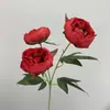 Flores artificiales de hibisco y peonía, flores artificiales para decoración del hogar, peonías para decoración de interiores, peonías artificiales para arreglos florales