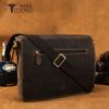 Bolso bandolera de piel de vaca estilo retro Crazy Horse para hombre, personalizado, de primera capa, informal, de piel de vaca, de cuero genuino.