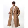 Nuevo Abrigo Trench de Doble Botonadura para Hombre Otoño 2026, Moda Trendy Estilo Coreano Holgado Largo por Encima de la Rodilla Abrigo para Hombre