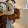 Bolsa Cor Sólida Estilo Coreano Mãe e Filha 2025 Nova Bolsa Feminina Bolsa Tote Simples Grande Capacidade Moda Primavera Bolsa de Ombro