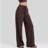 Calça de Yoga de Perna Larga para Mulheres, 82,5% Nylon, 17,5% Elastano, Caimento Solto, Sensação de Segunda Pele, Calça Casual Esportiva de Cintura Alta, Roupa de Yoga para Mulheres