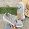 Comercio Electrónico Transfronterizo Tallas Grandes Primavera/Otoño 2026 Nuevos Mocasines de Suela Gruesa Estilo Europeo/Americano Moda Zapatos Slip-on Casuales para Mujer