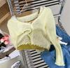 Cárdigan de punto para niñas, novedad de 2025, camisa con aire acondicionado para niñas, estilo coreano, nueva moda, camisa fina para bebés con protección solar.