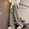 Pantalones Americanos de Moda de Pierna Ancha para Hombre en Verano, Pantalones Rectos Sueltos Delgados, Pantalones de Pana, Pantalones Casuales Drapeados Hasta el Piso para Hombre