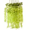 Colgante de Pared Flores de Glicinia Falsas de Rama de Frijol Flores de Seda Decoración de Arco de Boda Hojas Verdes Enredaderas Decoración del Hogar