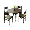 Mesa de Jantar Redonda de Madeira Maciça Retrô, Mesa Redonda Pétala Preta Minimalista Moderna Americana, Mesa de Jantar Francesa para Apartamentos Pequenos
