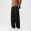 Novedad de Otoño Pantalones de Punto Saber para Hombre Otoño Holgados Rectos Pierna Ancha Pantalones de Chándal