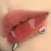 Pintura a pó amor preto batom unha aço inoxidável brinco decoração de lábio cruzada comércio exterior quente joia de piercing para corpo humano