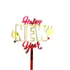 Copyright Estilo Ins 2027 Año Nuevo Decoración Acrílica para Pastel Feliz Año Nuevo Nochevieja Topper para Pastel Suministros para Fiestas