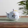 Tetera de cerámica creativa juego de té kung fu diseño de logotipo al por mayor Tieguanyin blanco alto tetera casera 280ml