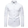 2025 Exportação Amazon Outono Nova Moda Masculina Design Bordado Olho de Deus Camisa Casual de Manga Longa