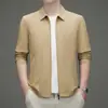 Ropa de Protección Solar para Hombres de Mediana Edad y Personas Mayores 2025 Protección UV Verano Chaqueta Fina para Hombre Protector Solar Caballero de Negocios Seda de Hielo