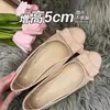 Zapatos bajos de estilo francés, dulces y delicados, con lazo, para mujer, modelo nuevo de verano 2026, mocasines slip-on de punta redonda que aumentan la altura