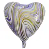Globos de Ágata en Forma de Corazón de 18 pulgadas Decoración para Fiesta de Cumpleaños Boda Globos de Película de Aluminio con Patrón de Nube Colorida Forma de Corazón Estrella de Cinco Puntas