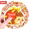 Compra Directa Transfronteriza de 50 Pegatinas de Animales Súper Lindas Sosteniendo Confesiones en Forma de Corazón, Pegatinas Decorativas Adorables y Divertidas para Diarios y Tablets
